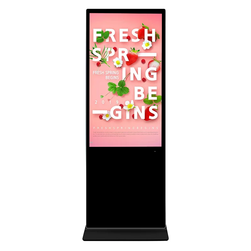 50 inch building floor standing indoor LCD full color kiosk displays digital signage