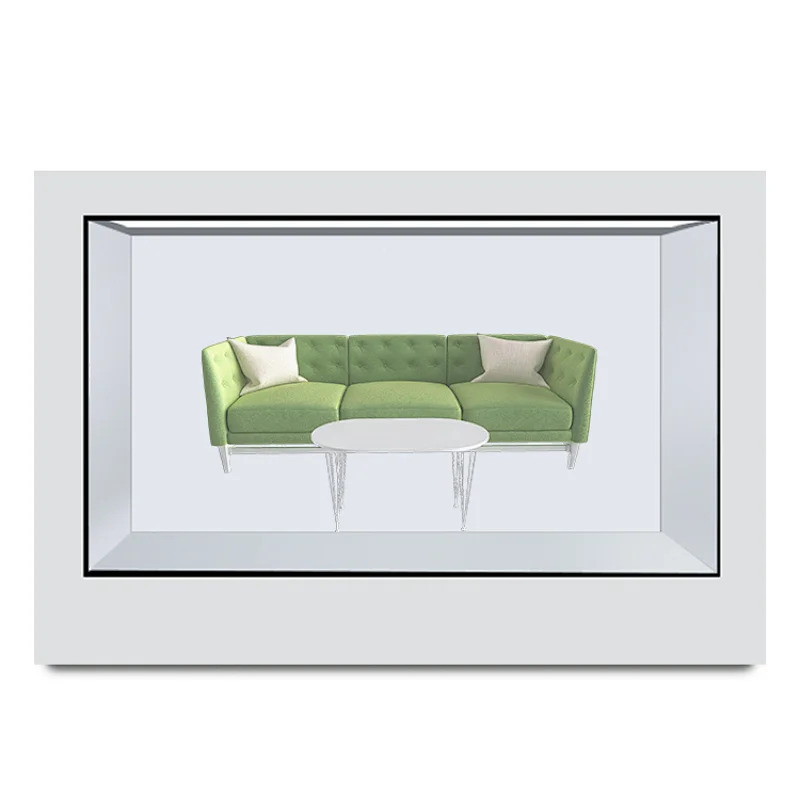 Hotselling display 3d query Transparent LCD screen display cabinet