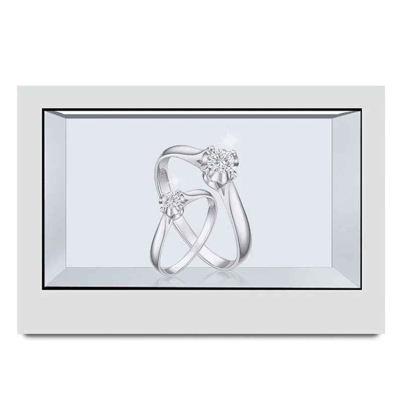 32 inch 3D touch art exhibition museum Transparent LCD screen display cabinet