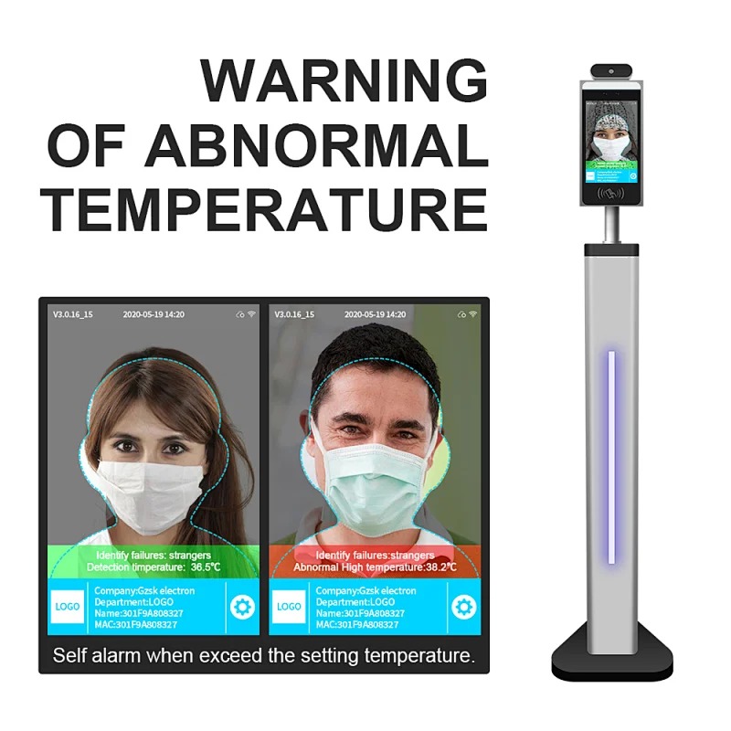 Ready to ship Wholesale Digital Infrared Ther mometer Face Recognition Body Tempe Detecting Machine