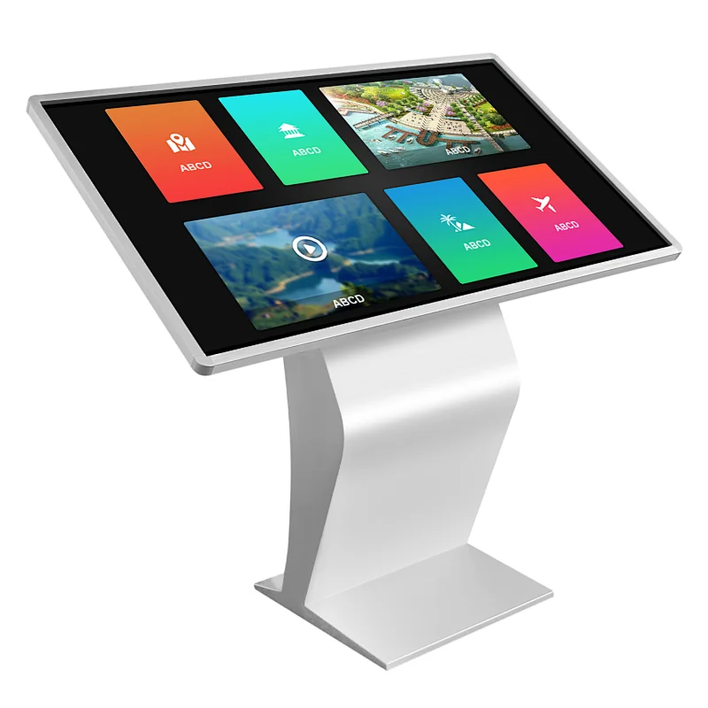 43 inch floor stand infrared touch screen self-service terminal information checking kiosk