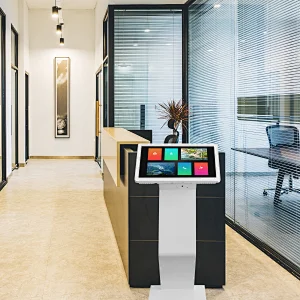small size 19 inch self-service terminal machine floor standing touch screen information kiosk