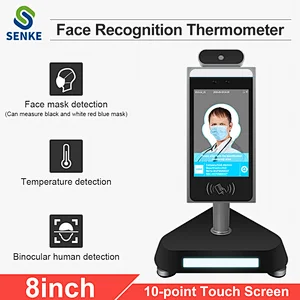 thermal camera digital touch screen android smart human measuring IC/ID access control face recognition temperature attendance