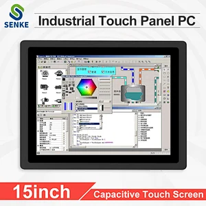 15 inch capacitive touch screen all in one industrial panel pc