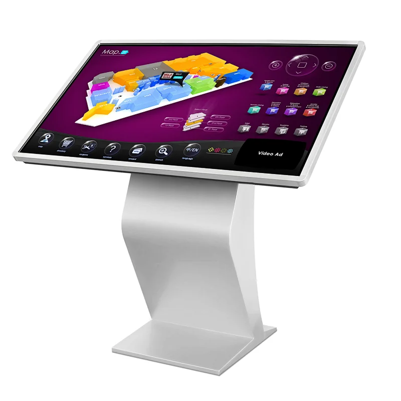 Indoor Floor Standing library 55 Inch Touch Screen Information Kiosk