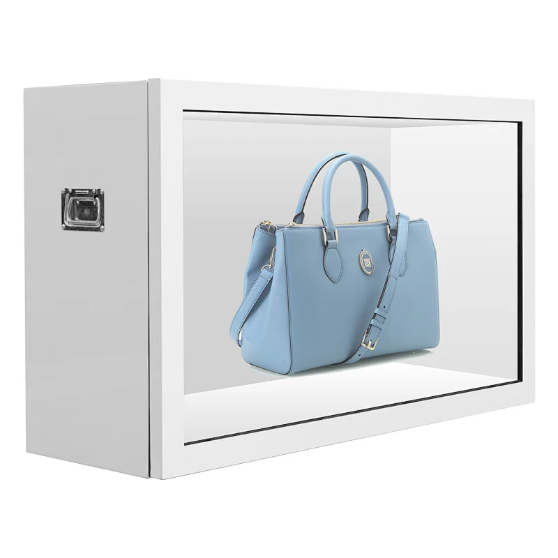 Hotselling display 3d query Transparent LCD screen display cabinet