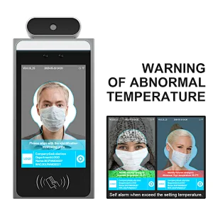 8 inch android temperature measurement face recognition sensor measuring device