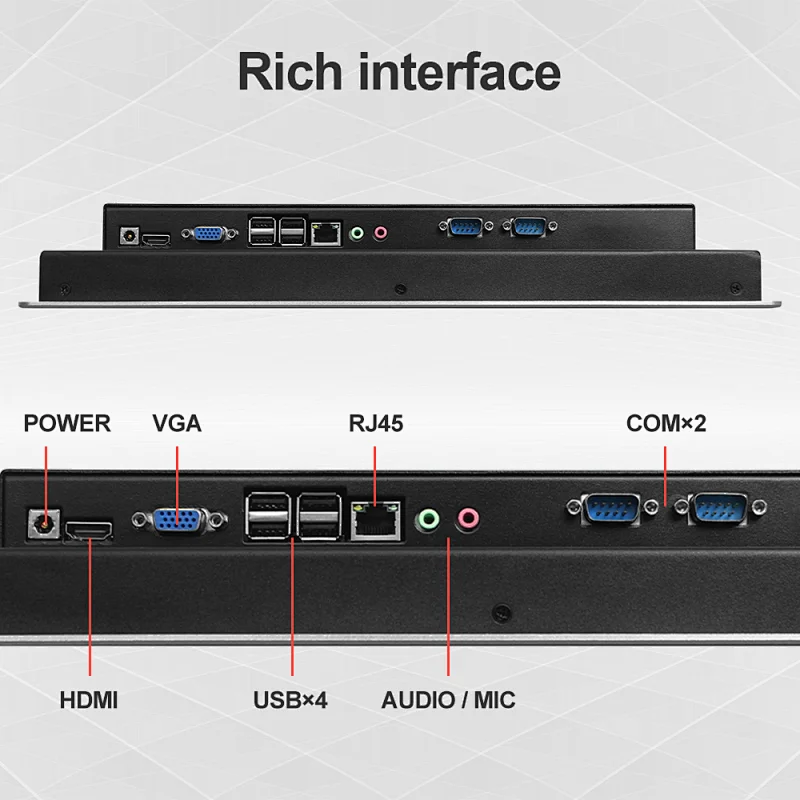 10.4 Inch resistance touch screen Industrial Computer Table Panel Mini PC