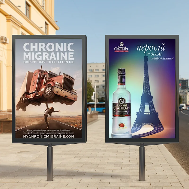 Wall mounted outdoor advertising digital display led screens no touch floor stand digital signage totem