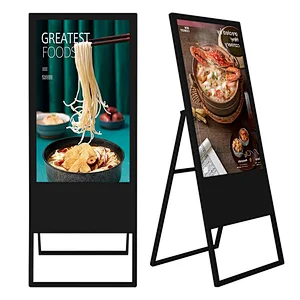 Indoor outdoor Floor Standing Digital no touch screen Advertising Portable Display