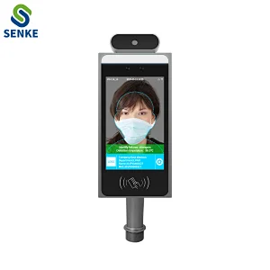 walk through body temperature scanner measurement monitor termometro digital ai facial face recognition camera