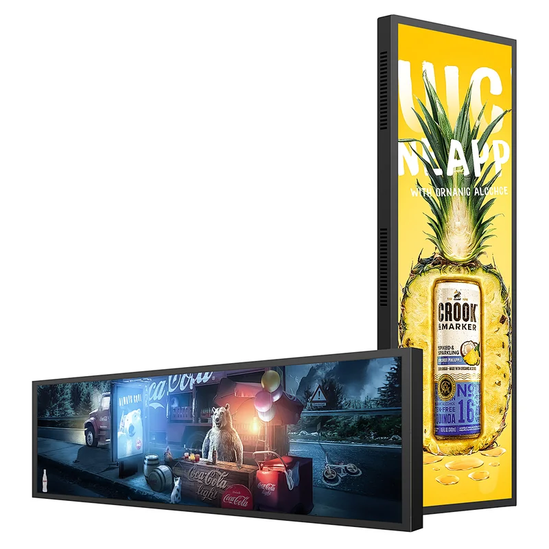 Hot Selling Cheap Stretch Bar Led Lcd 28 Inch hotel Display Monitor Advertising Screen