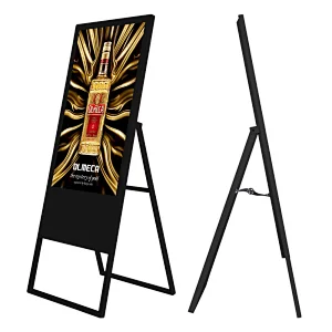 Lightest 32 inch portable floor stand digital signage kiosk lcd advertising display