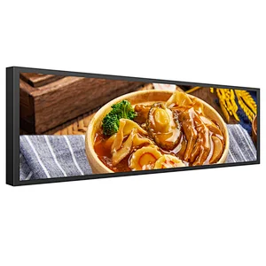 Senke Ready To Ship wall mounted Wide stretch bar lcd display Restaurant advertising display