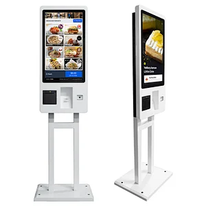 Floor standing Touch screen window android Fast food ordering self service machine restaurants bill payment kiosk