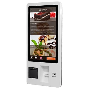 27 inch pos system scanner credit card payment self ordering machine touch interactive self service kiosk