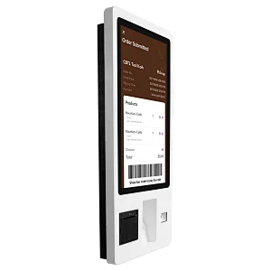 Wall mounted 32 inch touch screen ordering payment self-service terminal kiosk