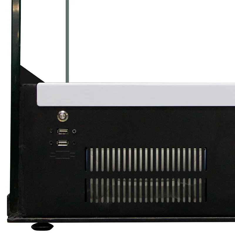 Supermarket floor standing Touch screen bank inquiry Glass info kiosk interactive kiosk