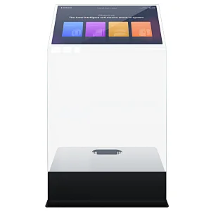 Shopping mall school Touch screen Glass info kiosk platform