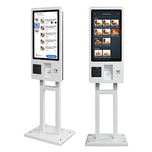 27 inch touch interactive floor standing system self ordering machine self- ordering payment kiosk