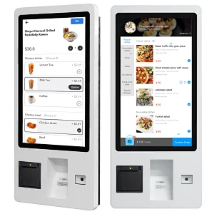 Supermarket fast food restaurant QR code scan payment self service ordering payment kiosk terminal
