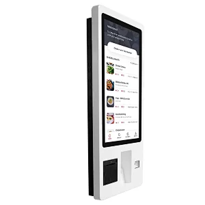 27 inch pos system scanner credit card payment self ordering machine touch interactive self service kiosk