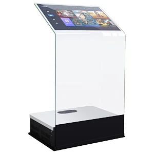 School speech floor standing Touch screen Glass info kiosk interactive platform