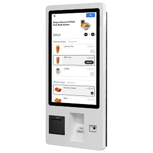 27 inch pos system scanner credit card payment self ordering machine touch interactive self service kiosk