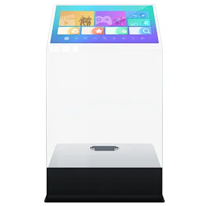 Shopping mall school Touch screen Glass info kiosk platform