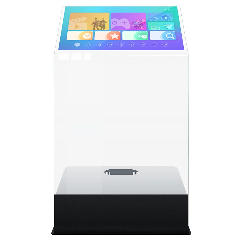 Shopping mall school Touch screen Glass info kiosk platform