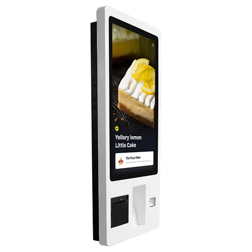 27 inch pos system scanner credit card payment self ordering machine touch interactive self service kiosk