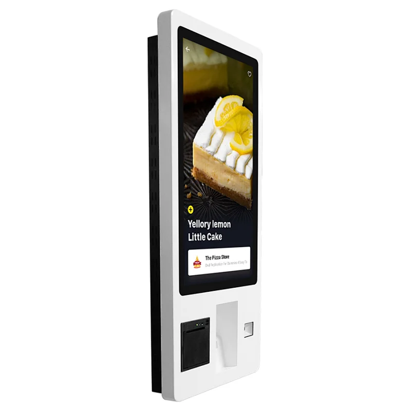 27 inch pos system scanner credit card payment self ordering machine touch interactive self service kiosk