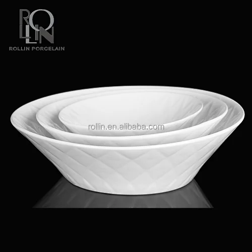 Hotel restaurant used food container porcelain ceramic different size soup bowl with figure