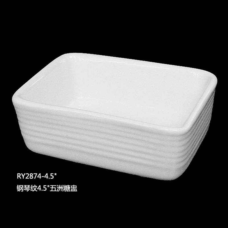 Stave lines style restaurant and hotel used porcelain ceramic rectangle ...