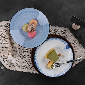 Ceramic fruit snack bread dessert plate tray cake plate stand display tableware