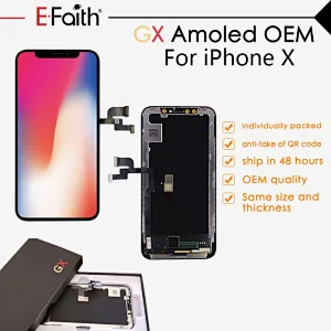 Oled Incell Aftermarket LCD Screen Assembly for iPhone X (Black)