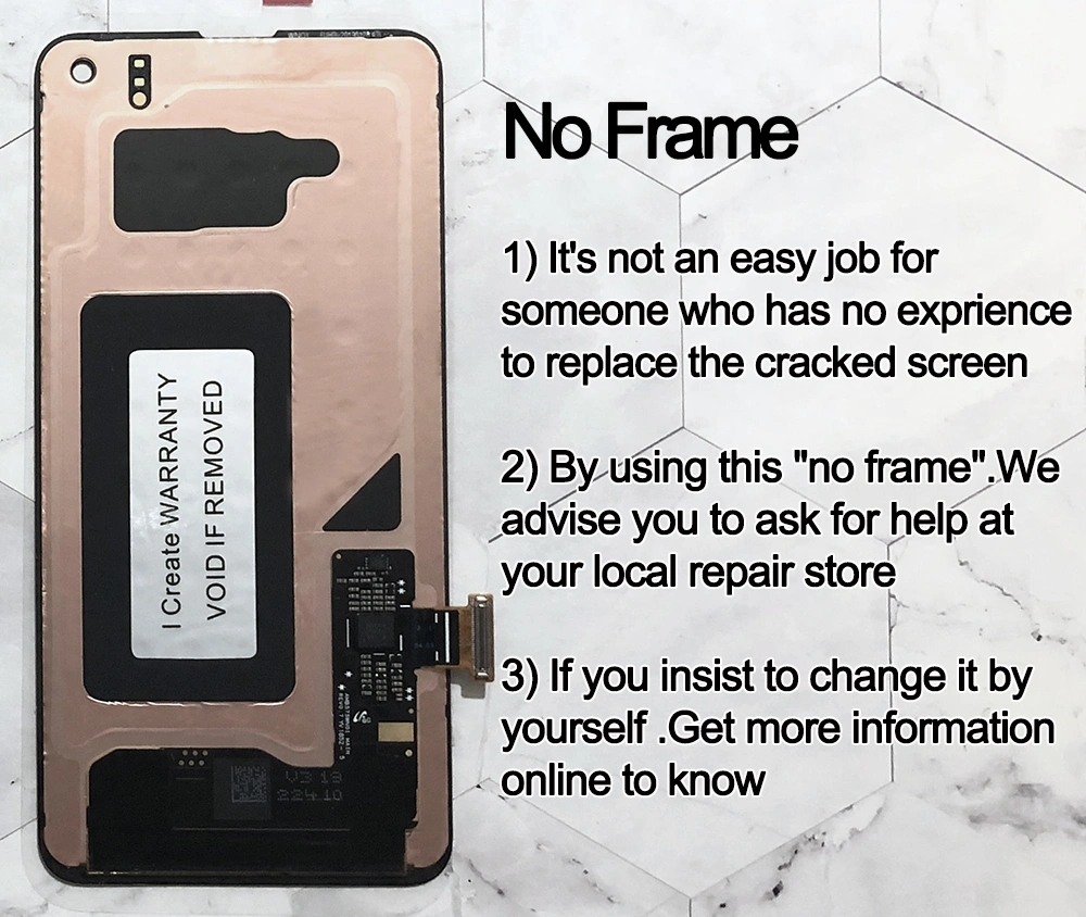the note for samsung galaxy s10e display without frame
