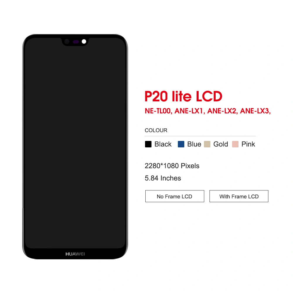 Huawei P20 Lite LCD with different colour frame