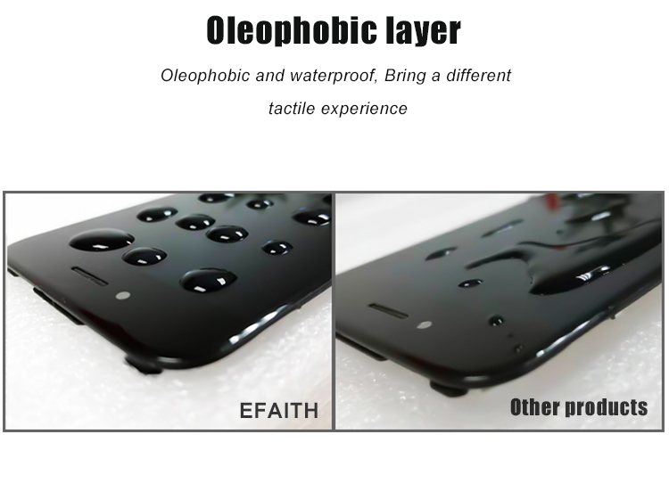 the screen of efaith is oleophobic and waterproof