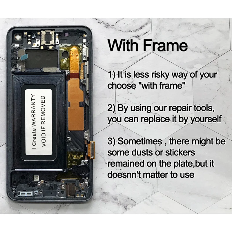 Samsung Galaxy S10E G970FU LCD Touch Screen AMOLED Display Digitize Assembly Replacement