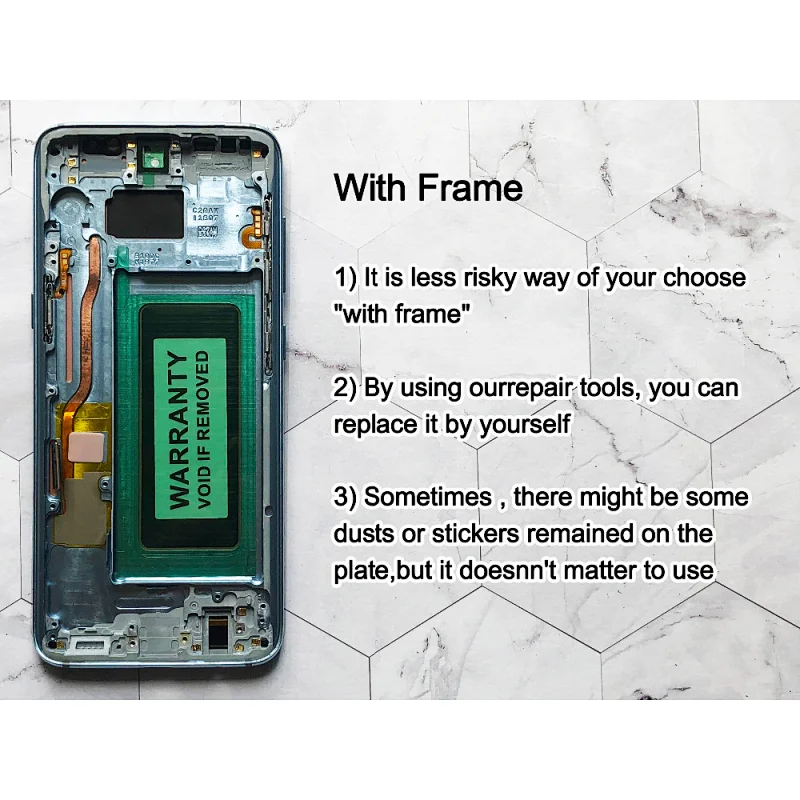 Amoled Display with frame SAMSUNG Galaxy S8 G950F G950FD LCD Repair