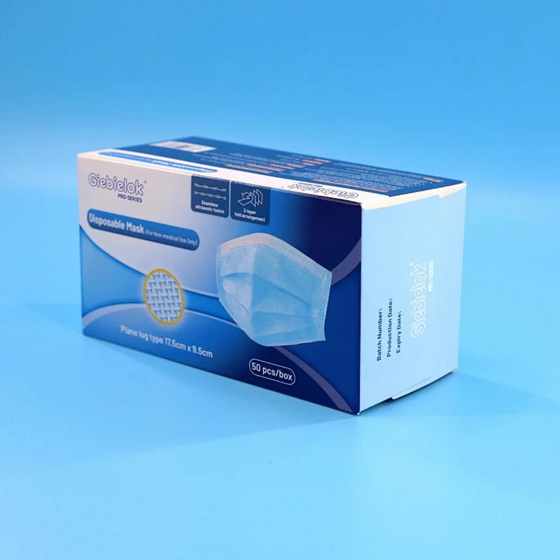 3 ply Daily mask non woven meltblown fabric disposable mask ear loop style