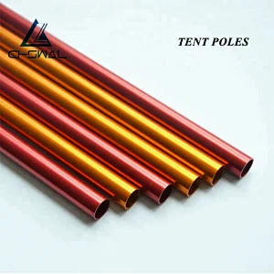 Black Anodizing 11mm 13mm 30mm Flexible Alloy Aluminium Tent Pole 7001 t6