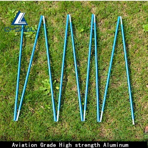 Double aviation aluminum alloy tent pole 7001/ tent bracket