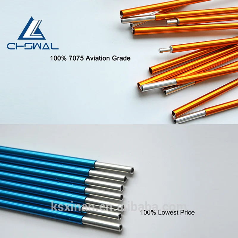 Custom aluminum adjustable tent pole , folding tent pole