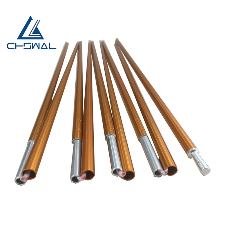 Tent pole for outdoor camping with 7001 aviation material