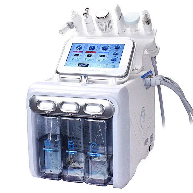 Multifunctional skin scrubber small bubble oxygen therapy facial machine multi for salon