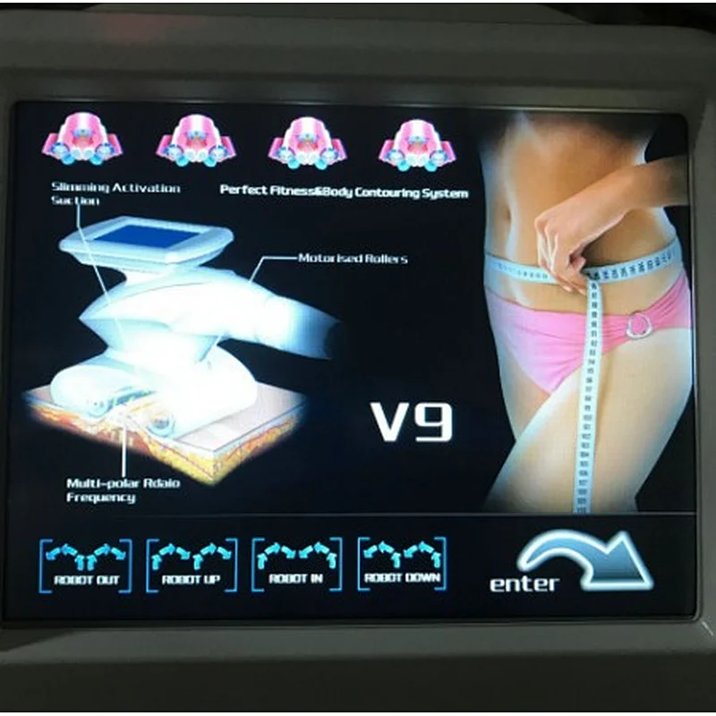 Desktop Velashape V9 vacuum rf slimming machine/ massage beauty machine fat removal equipment V9III