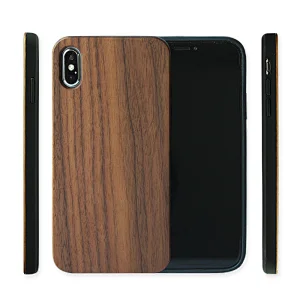 Custodia protettiva in legno di bambù con logo personalizzato popolare custodia per cellulare in legno commercio estero