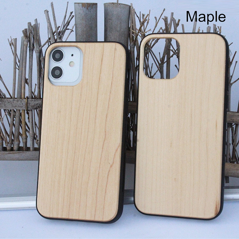Estuche de madera atractivo para iPhone x de madera adecuado para Apple xsmax / XR estuche protector TPU carcasa de madera de bambú claro